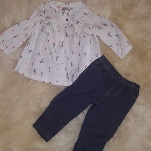 Carter's Blouse and Pant set, size 9 months